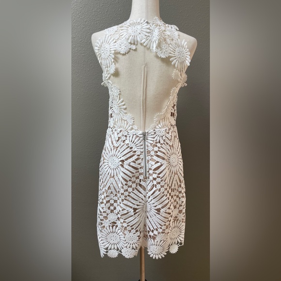 Saylor x Free People White Lace Presley Mini Dress Size Large NWT - Picture 3 of 5